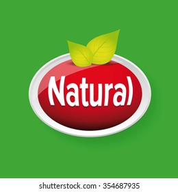 Natural label vector with leaf