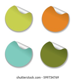 Natural Labels With Gradient Mesh, Vector Illustration