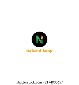 Natural lamp logo template for company