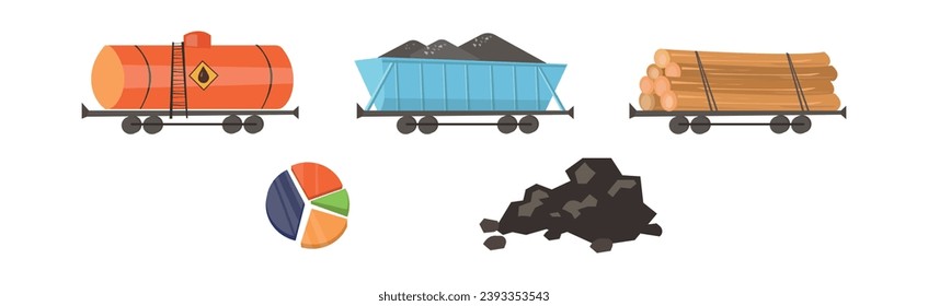 Natural Land Resources and Environment Sustainable Energy Vector Set