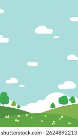 natural landscape with clouds and hill