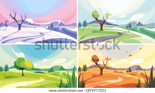 Natural landscape at different times of year.\
Beautiful non-urban\
scenes.