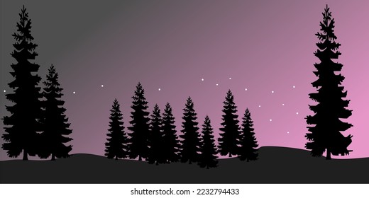 natural landscape in the evening