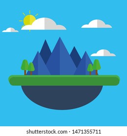Natural landscape in the flat style Vector illustration