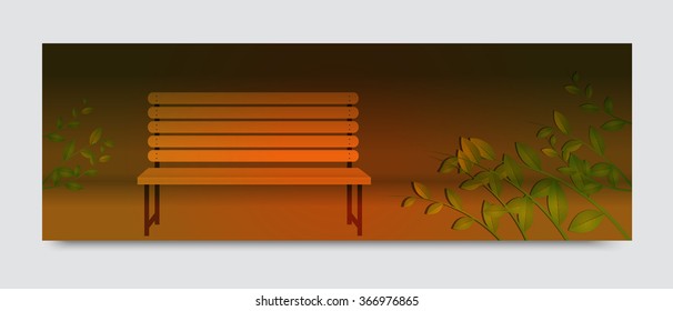 Natural landscape in the flat style.a beautiful park.Environmentally friendly natural landscape.Vector illustration