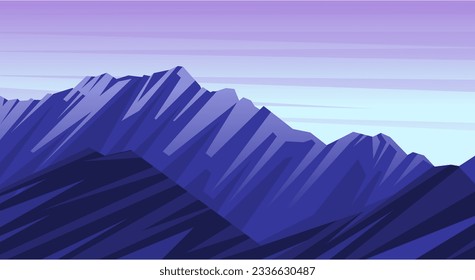 Natural landscape Hills background vector illustration