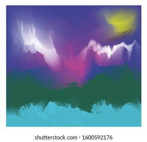 Natural landscape of the mountain area
