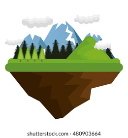 natural landscape with mountains