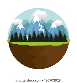 natural landscape with mountains