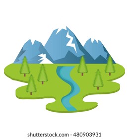 natural landscape with mountains