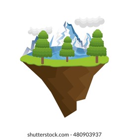 natural landscape with mountains