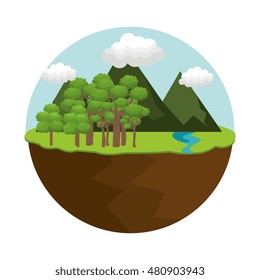 natural landscape with mountains