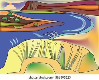 natural landscape with the river