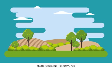 natural landscape scene icon
