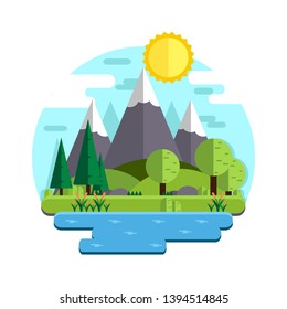 natural landscape in the spring
