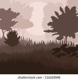 Natural landscape vector background