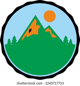 a natural landscape vector illustration