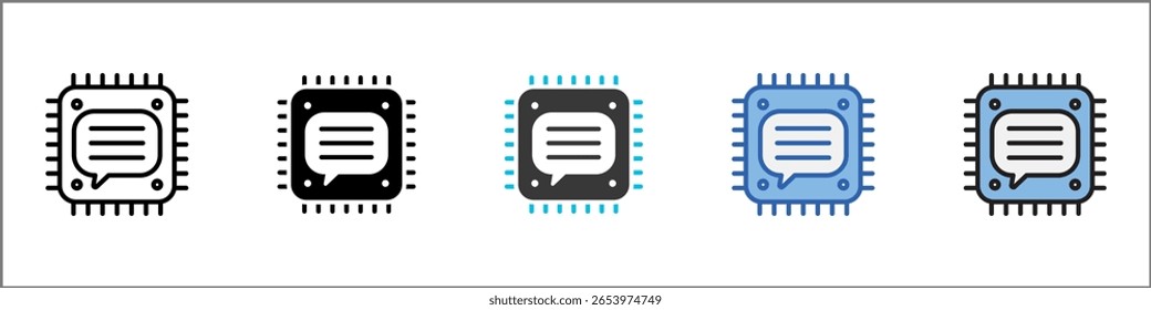 Natural Language Icon Pack Multistyle Illustration