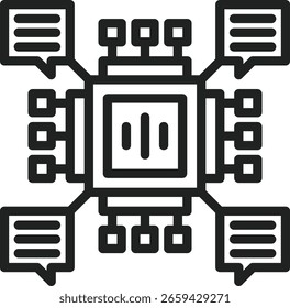 ícone de linguagem natural imagem vetorial. Adequado para aplicativos móveis, aplicativos Web e mídia de impressão.
