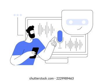 Natural language processing abstract concept vector illustration. AI natural language understanding, speech processing, NLP, machine learning, cognitive technology abstract metaphor.