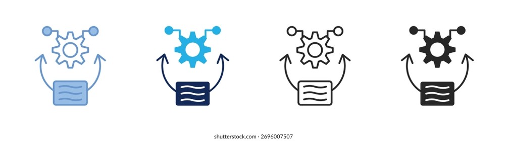 Natural Language Processing Icon Collection Featuring Multiple Styles