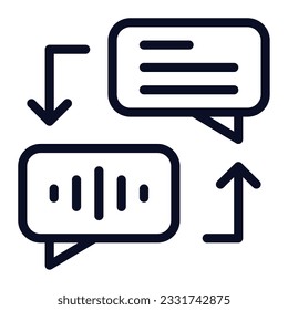 Natural Language Processing Icon Illustration can be used for uiux, web, etc