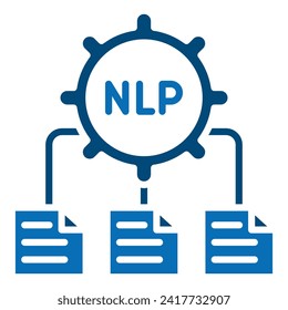 Natural Language Processing icon line vector illustration