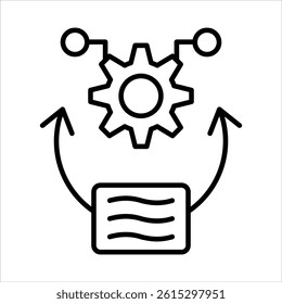 natural language processing icon in outline style vector illustration