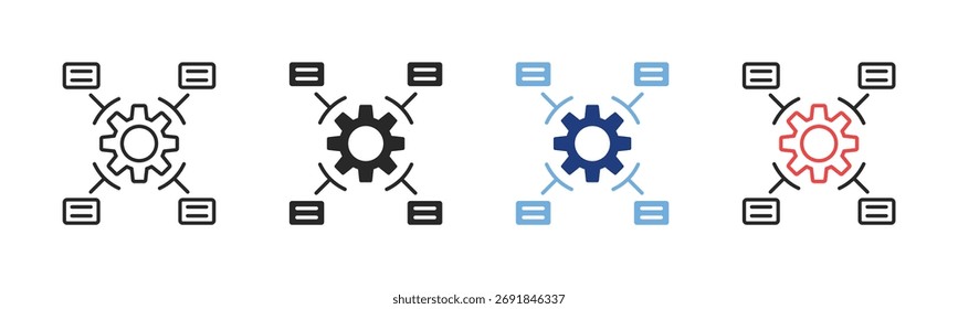 Natural Language Processing Icon Set With Multiple Styles Vector Illustration