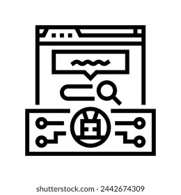 natural language processing nlp seo line icon vector. natural language processing nlp seo sign. isolated contour symbol black illustration