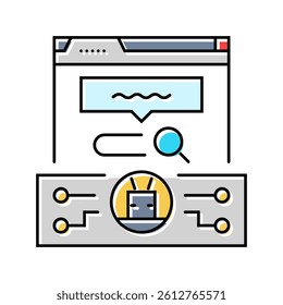 natural language processing nlp seo color icon vector. natural language processing nlp seo sign. isolated symbol illustration
