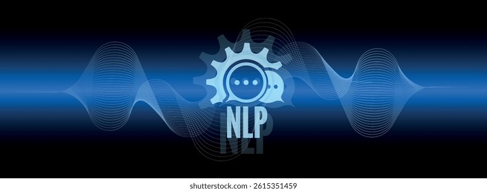 natural language processing sign on white background