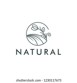 natural  leaf abstract flower logo template vector illustration. farm  symbol icon logotype 