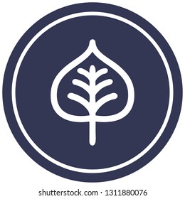 natural leaf circular icon symbol