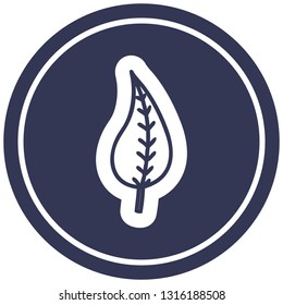 natural leaf circular icon symbol