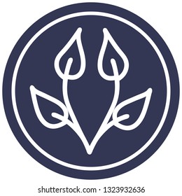 natural leaf circular icon symbol