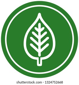 natural leaf circular icon symbol