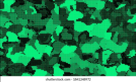 Natural leaf from dots. Vector detailed background. Isolated layers points camouflage. Abstract image for presentation or banner.