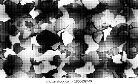 Hoja natural de puntos. Fondo detallado del vector. Las capas aisladas apuntan a camuflaje. Imagen abstracta para presentación o pancarta.