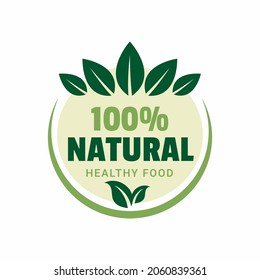 natural leaf emblem icon logo