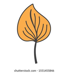 natural leaf foliage autumn on white background vector illustration