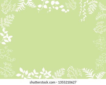 Natural leaf frame illustration