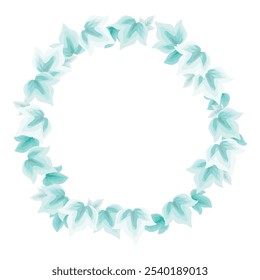 Natural leaf frame vector background surround frame decoration illustration copy space