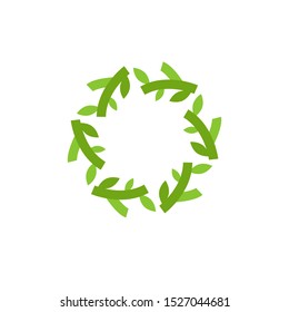 Natural leaf graphic design template vector isolated