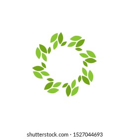 Natural leaf graphic design template vector isolated
