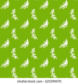 Natural Leaf Green Seamless Pattern. Vector Illustration of Spring Tileable Background.