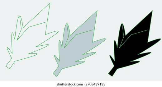 Conjunto de iconos de hojas naturales. Follaje fresco y Formas orgánicas símbolo de Vector.