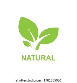 natural leaf icon sign vector