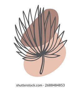 Natural leaf icons classical handdrawn sketch
