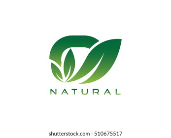 Logotipo de hoja natural